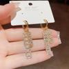 Elegant Geometric Zircon Tassel Ear Cuffs - Niche Design, Versatile Earrings