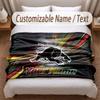Penrith Panthers Printed Flannel Blanket Custom Name Text Soft Warm Throw For Bedroom Holiday Gift