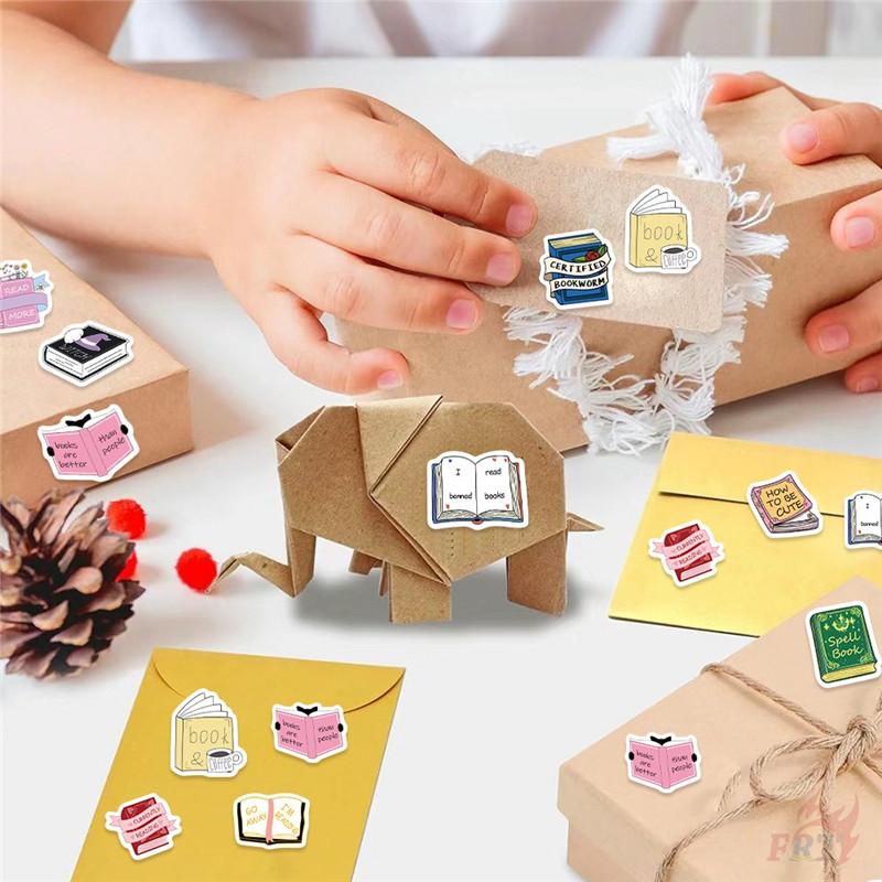500Pcs/Roll Funny Bookish Art Kids Rewards Stickers - DIY Scrapbooks Album Decor Sealing Label Decals