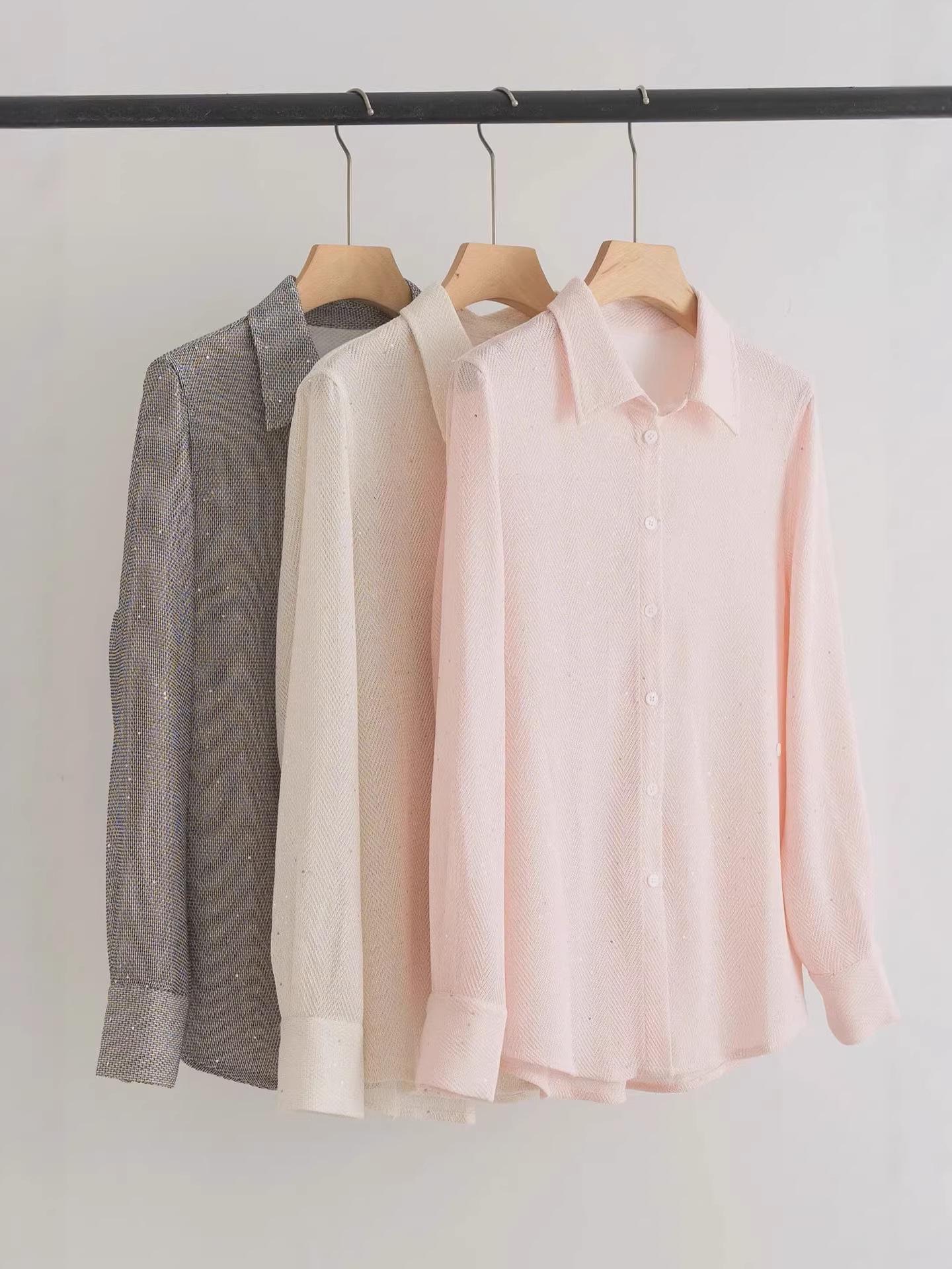 

Versatile Loose-Fit Solid Shirt - 2025 Autumn/Winter Collection Extra Large белый