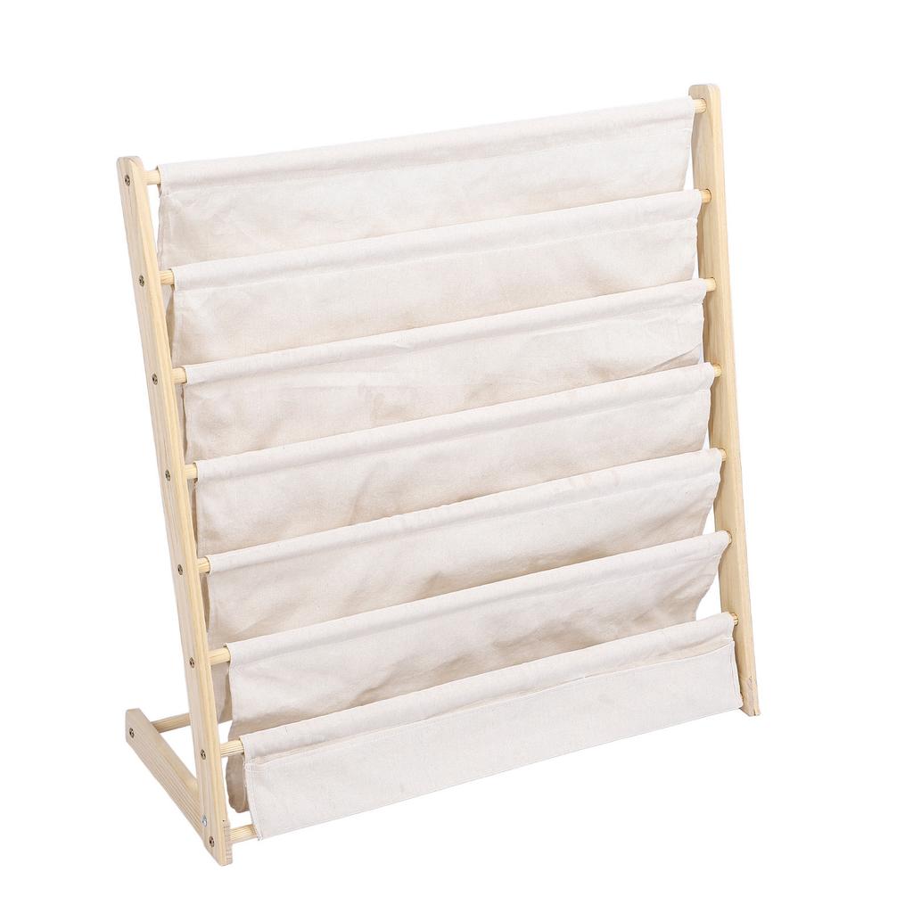 Ayakta Çocuk Kitaplığı Ahşap Bebek Okuma Rafı Saklama Rafı Basit Kitaplık Mobilya