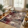 Christmas Theme Crystal Velvet Rug Personalized Custom Name Text Soft Floor Mat Home Decor