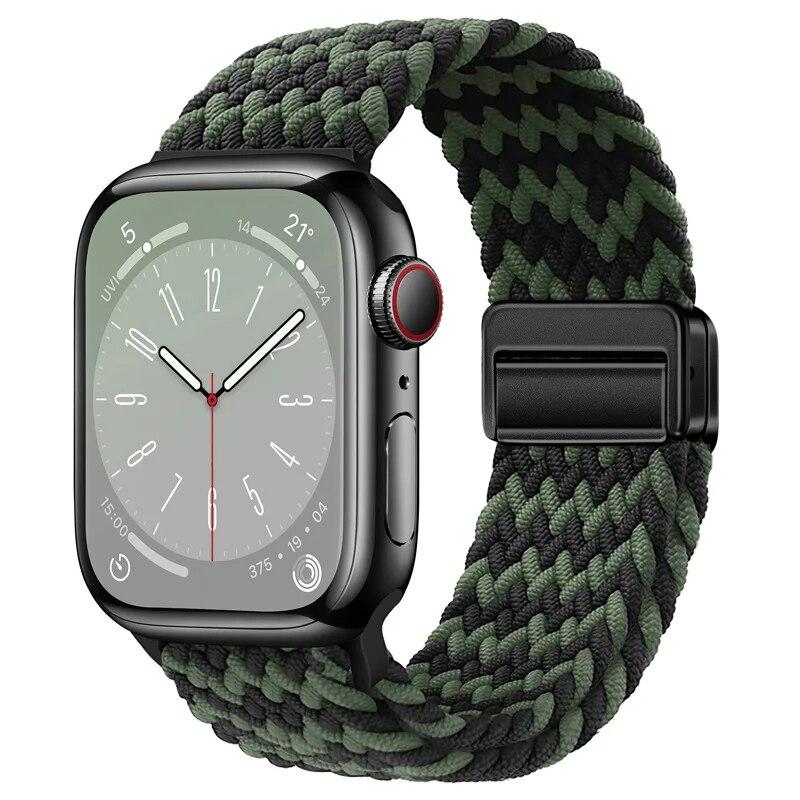 Nylon Strap For Apple Watch 44mm 45mm 49mm 42mm 38mm 40mm 41mm Watchband Bracelet for iWatch Series Ultra 9 8 7 6 5 4 SE 3 Band