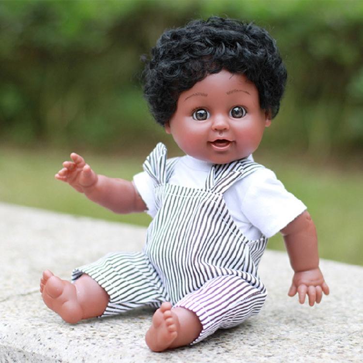 12in African American for Doll for Baby Girls Boys with Black Skin that Looks Re