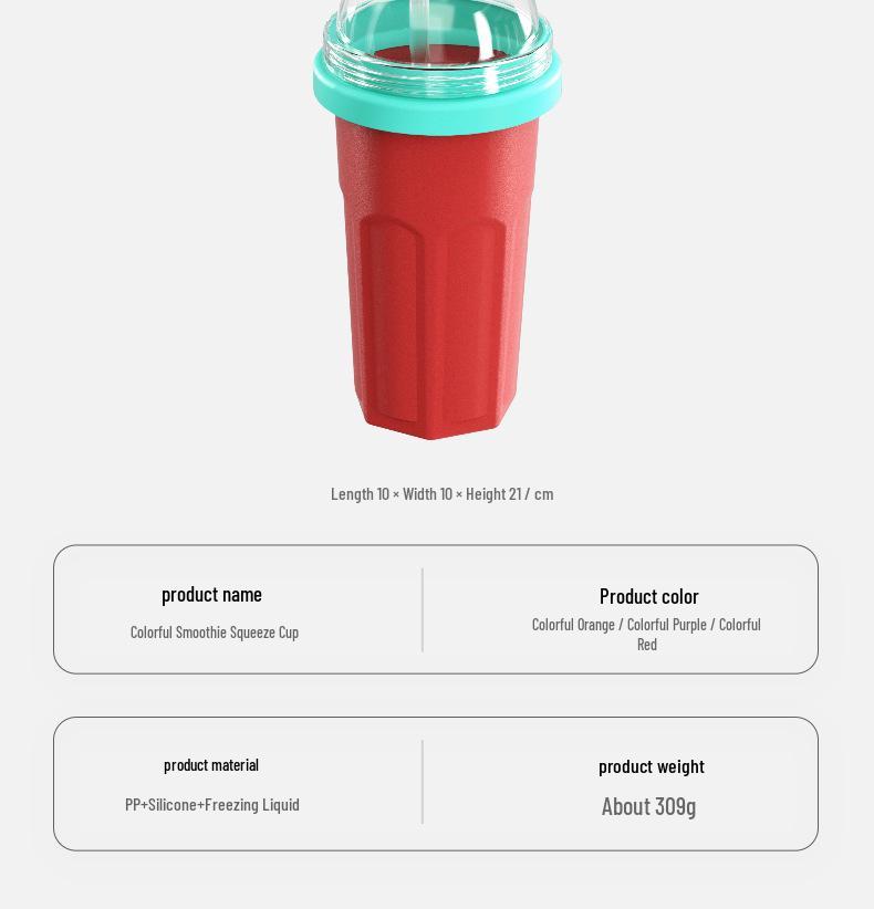 Slushy Squeeze Cup: Fast-Cooling Silicone Smoothie & Ice Maker Cup