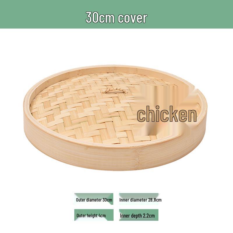 Portable Bamboo Steamer Basket with Lid for Mantou, Baozi, Xiaolongbao – Stackable Woven Design
