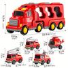 Fire Engine Toy Sets Suitable for Children Over 2 Years Old, 5 in 1 Fire Engine Toys, Friction Power Vehicle Toy Sets, Accessories Color Random