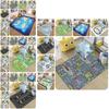 Colorful Cartoon Road Play Mat For Kids Educational Rug Soft Polyester Fiber Design Ideal For Living Room And Nursery