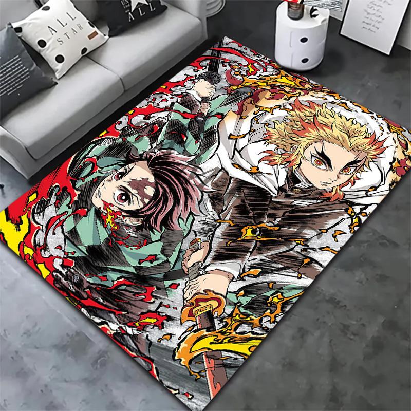 Demon Slayer Carpet Rug For Living Room Bedroom Home Sofa Decoration Kids Play Nonslip Floor Mat