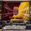 Wall Hanging Tapestry Custom NameQueensland Maroons Pattern Personalized Printed Fabric Wall Decor