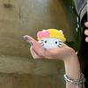 Cute Yellow Hat KT Cat AirPods Pro Apple Bluetooth Headset Cover 1/1/1 Generation Cartoon Protective Case for Women