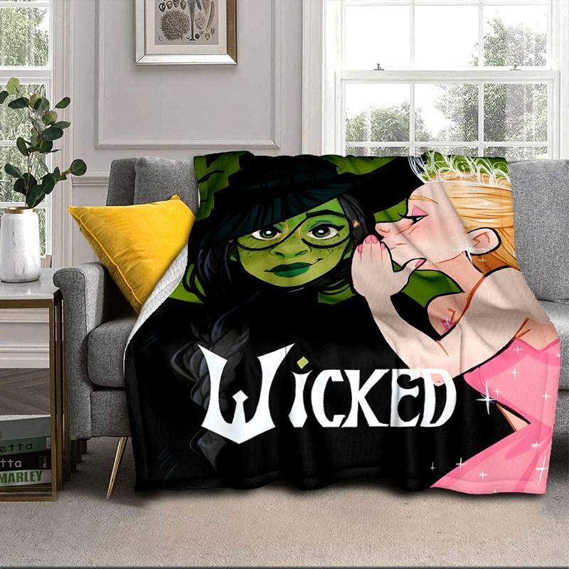 Magic Witch And Friendship Blanket Flannel Blanket for Bed, Sofa, Camping, Hiking, Picnic Essentials, Gift for Family Fan Gifts