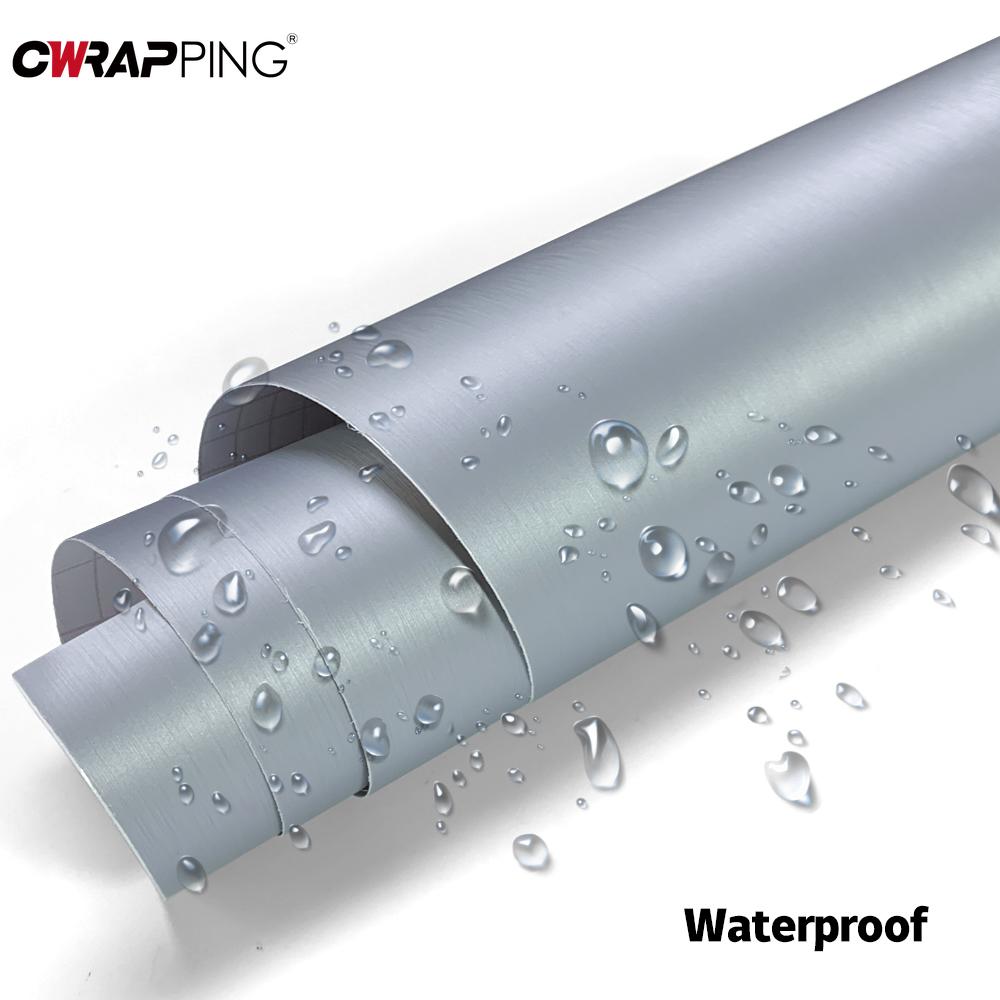 Car Stickers Silver Brushed Vinyl Wrap Film Body Color Change Car Interior Modification Sticker for Motorcycle Car Accessories