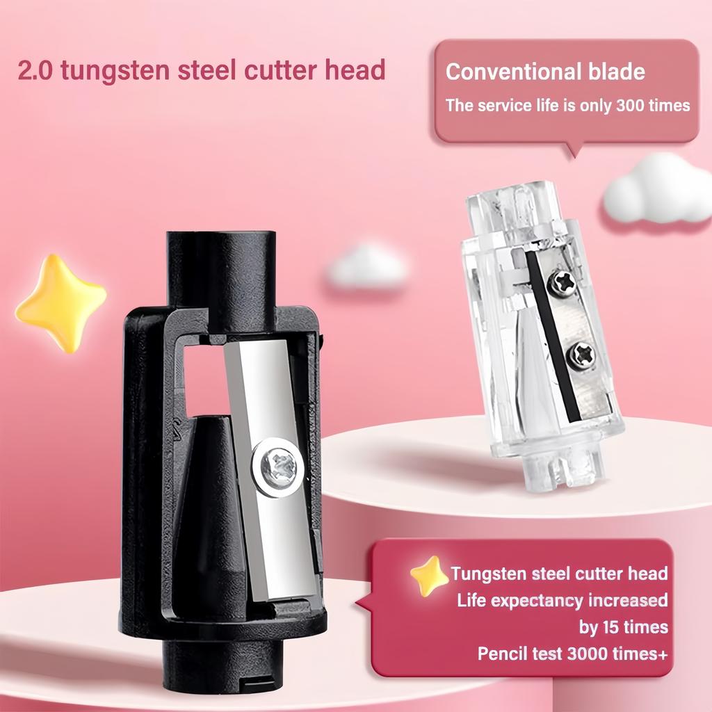 1 Piece Cute Cartoon Electric Pencil Sharpener, Batteries Not Included, Student Creative Upgrade, Whimsical School Item