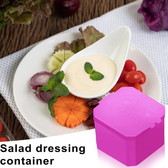 

Контейнер для заправки для салата с крышкой, пищевой класс, не содержит BPA, устойчивый к утечкам, небольшой силиконовый контейнер для закусок, приправ