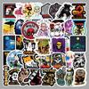 50 Retro Cartoon Graffiti Waterproof Stickers for Laptops, Suitcases, and Cars