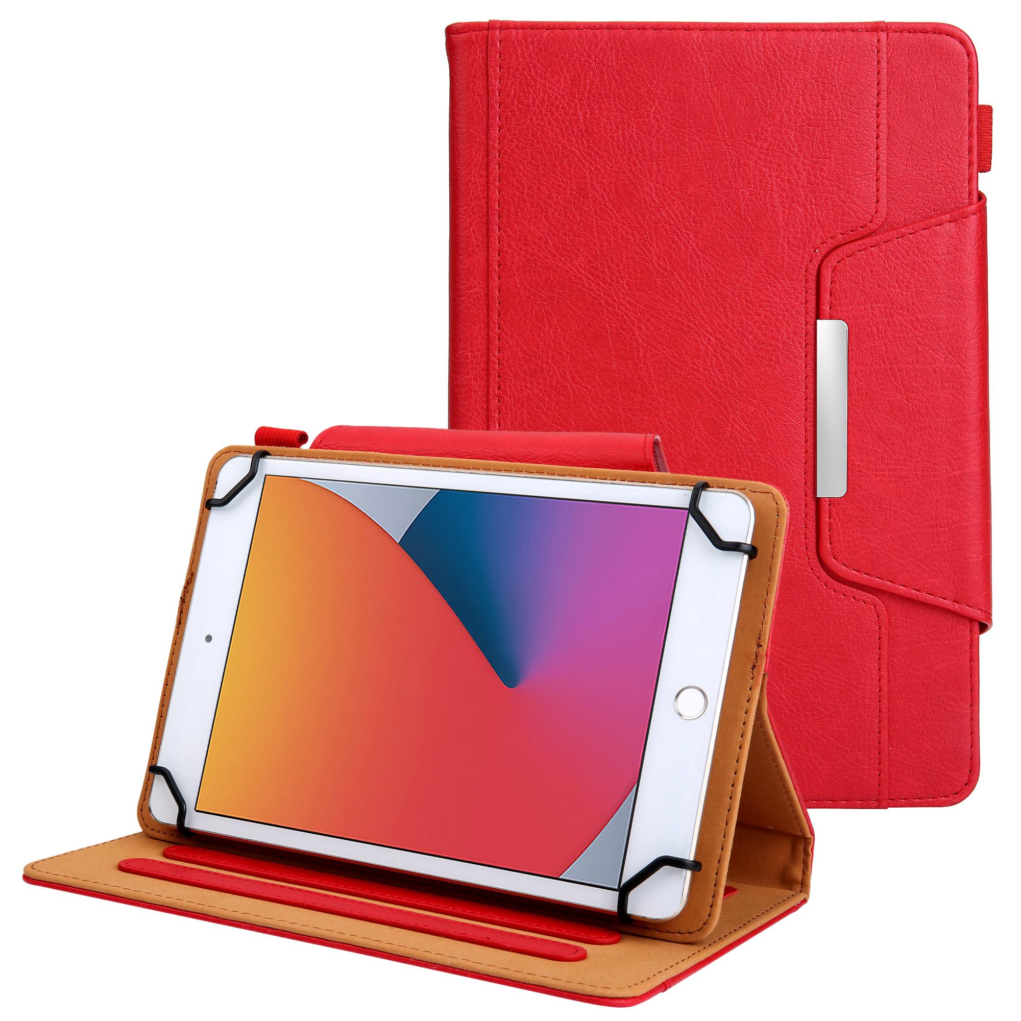 For 10 inch Universal Tablet Case Auto Wake/Sleep PU Leather Stand Flip Cover with Wallet D