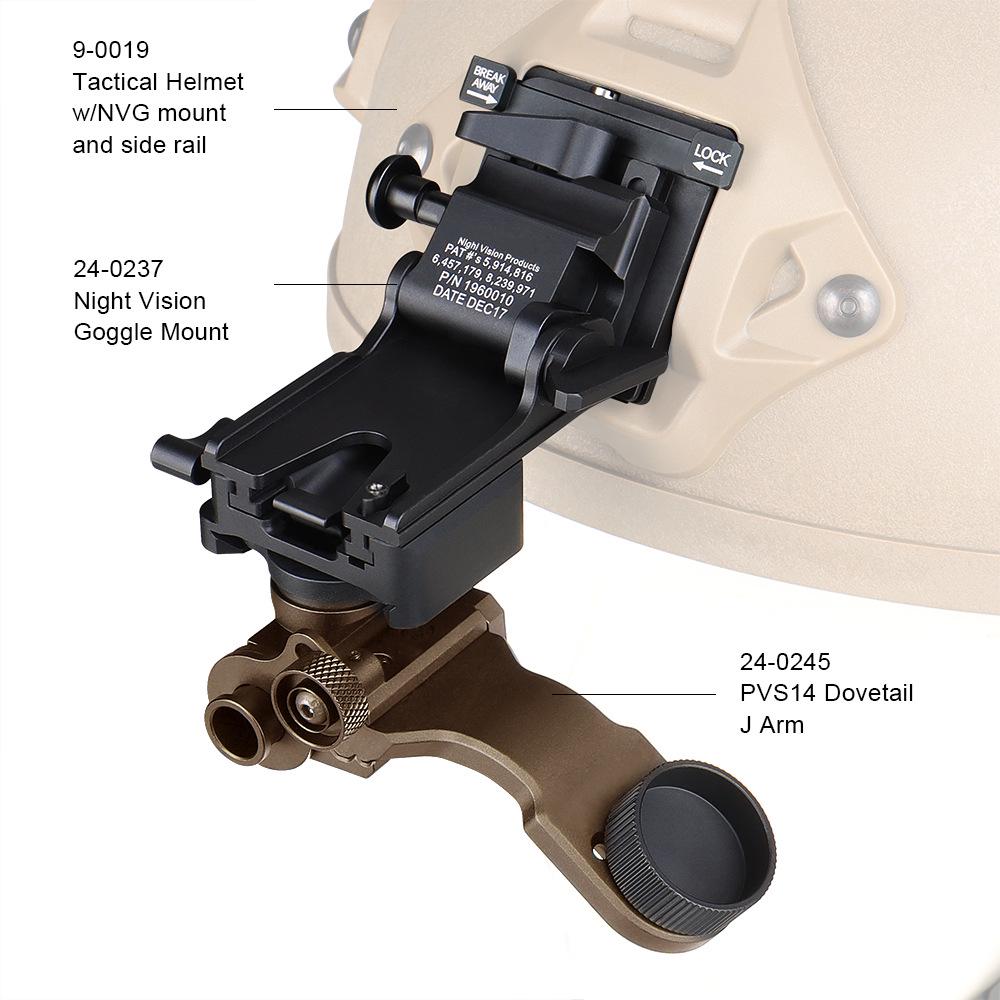 PVS-14 J-Arm Aluminum Night Vision Goggles Bracket