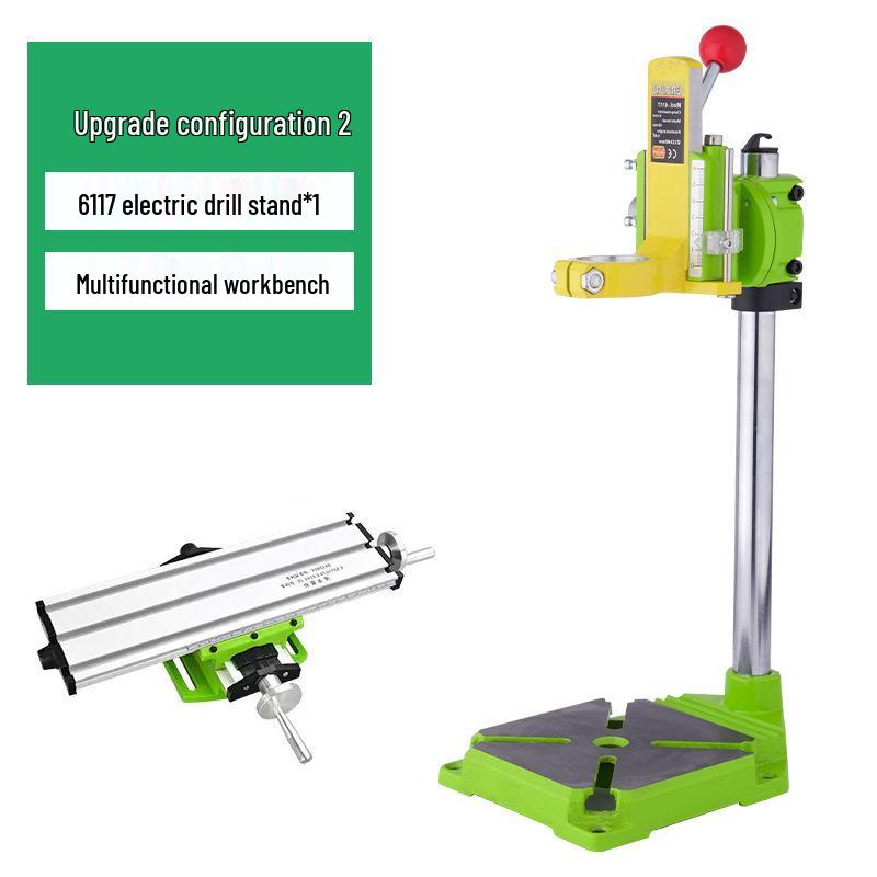 Compact Multifunctional Bench Drill Stand for Hand Drills - High Precision Workbench Fixture