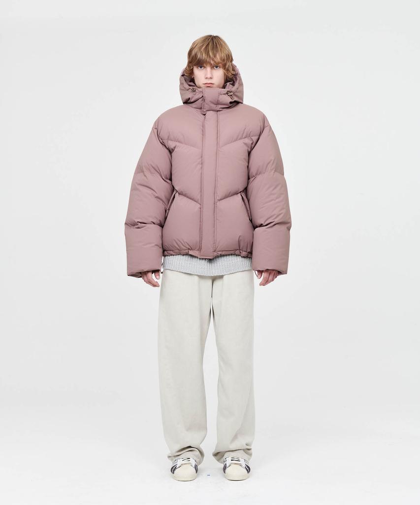 Afterpray Shell Hoodie Puffer Down Jacket Champagne Pink