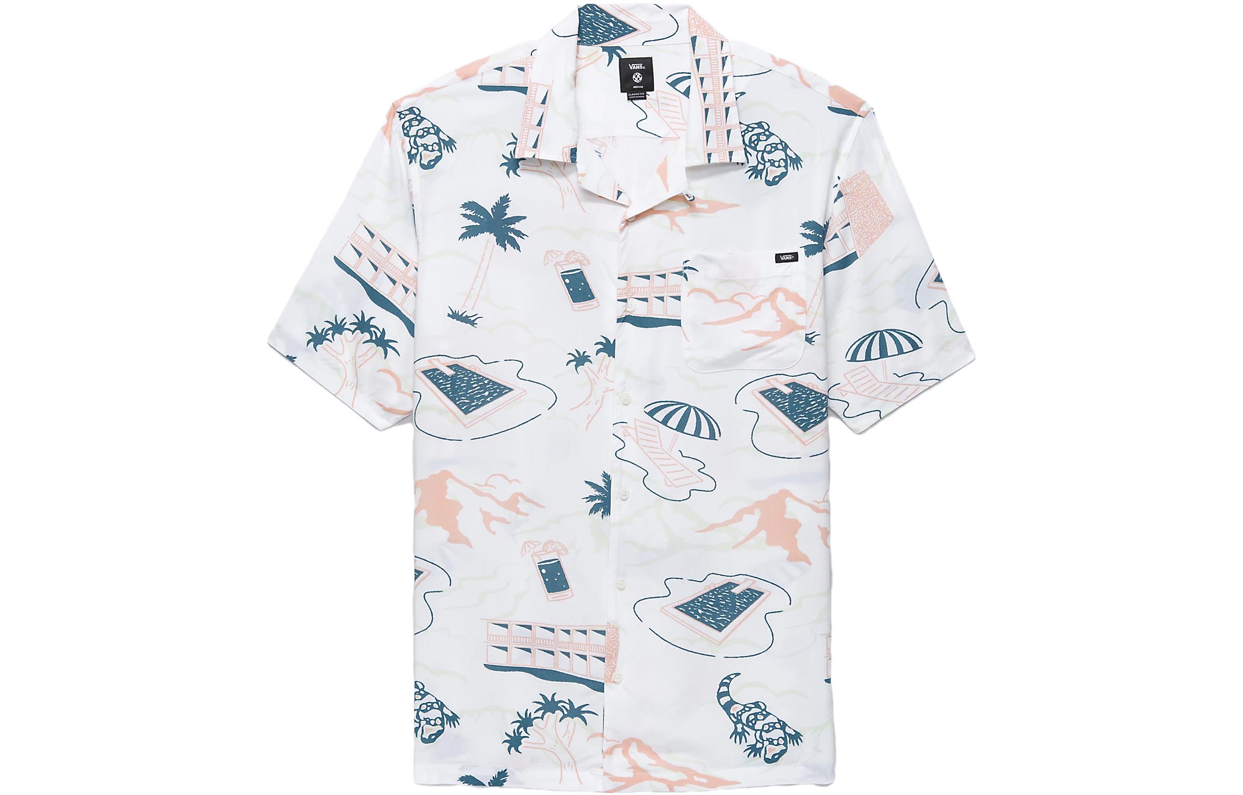 Vans Scenic Shirts Men s White Lapel Moderate Other VN0007X5WHT XS