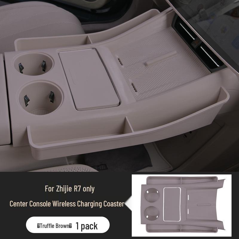 Zhiji R7 Central Silicone Cup Holder: Scratch-Resistant, Easy to Clean, Interior Upgrade