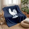 Frankreich Nationalmannschaft Thema Decke Weiche Flanelldecke Plüsch Überwurfdecke Gemütliche Sofa Bettdecke für Heimdekoration
