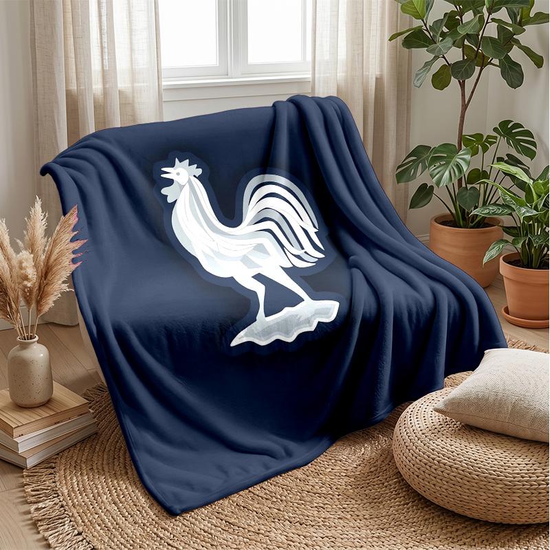 Frankreich Nationalmannschaft Thema Decke Weiche Flanelldecke Plüsch Überwurfdecke Gemütliche Sofa Bettdecke für Heimdekoration