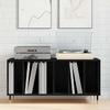 Vinyl Record Cabinet Black Oak Effect 100 x 38 x 48 cm