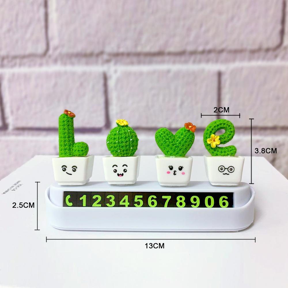 1 Satz mit 4 Stück, Harz Sukkulenten Kaktus Mini Grünpflanze Auto Büro Zuhause Wohnzimmer Handwerk