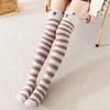 Over Above Knee Socks Long Womens Striped Panda Cat Winter Warm Ladies Girls Black White Funny Thigh High Stockings Christmas