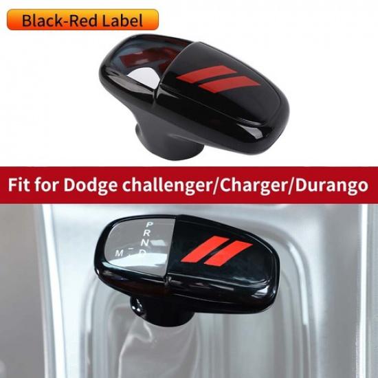 

3x Center Gear Shifter Control Knob Cover for Challenger Charger 2015+ Black&Red
