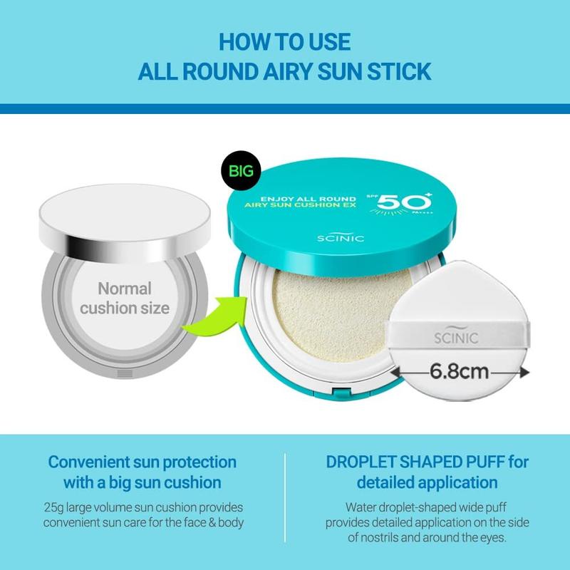 SCINIC Enjoy All Round Airy Sun Cushion EX 25g  SPF50+ PA++++