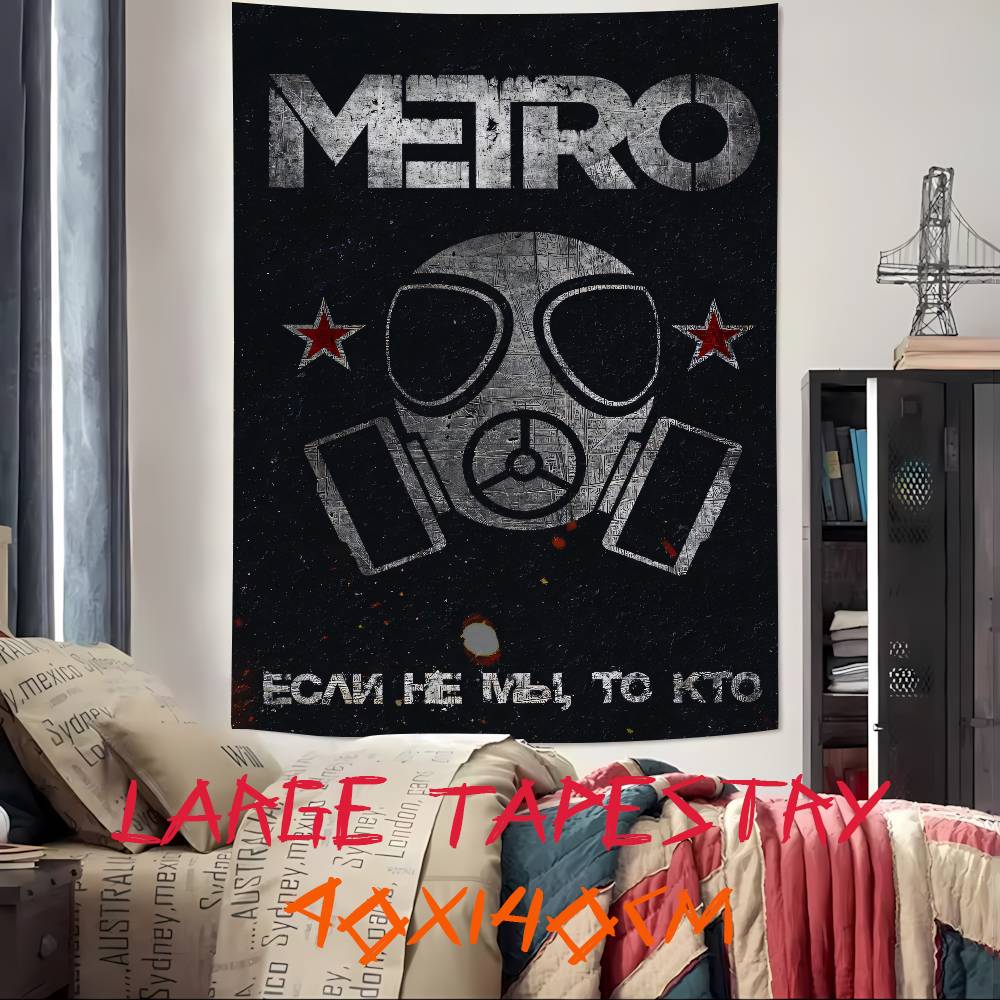 Fashion Roleplaying Adventure Gaming Cool Metro Exodus Serise Tapestry Decoration Bedroom Dormitory Background Cloth Tapestry