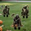 Halloween Dekorationer Utomhuspinnar Halloween Dekorationer Utomhus Gårdsskyltar 2D Läskiga Festtillbehör Utomhus Dekor Skyltar För