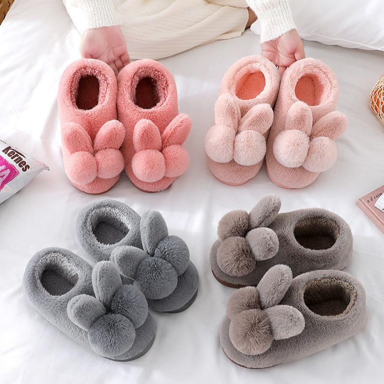 Pantofole da casa in cotone da donna per l'inverno Calde e spesse con suola Coppia di scarpe da interno antiscivolo per autunno e inverno