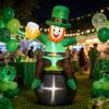 Automatic Inflating Patricks Decoration With Polyester And Illuminated Effect For Night Display