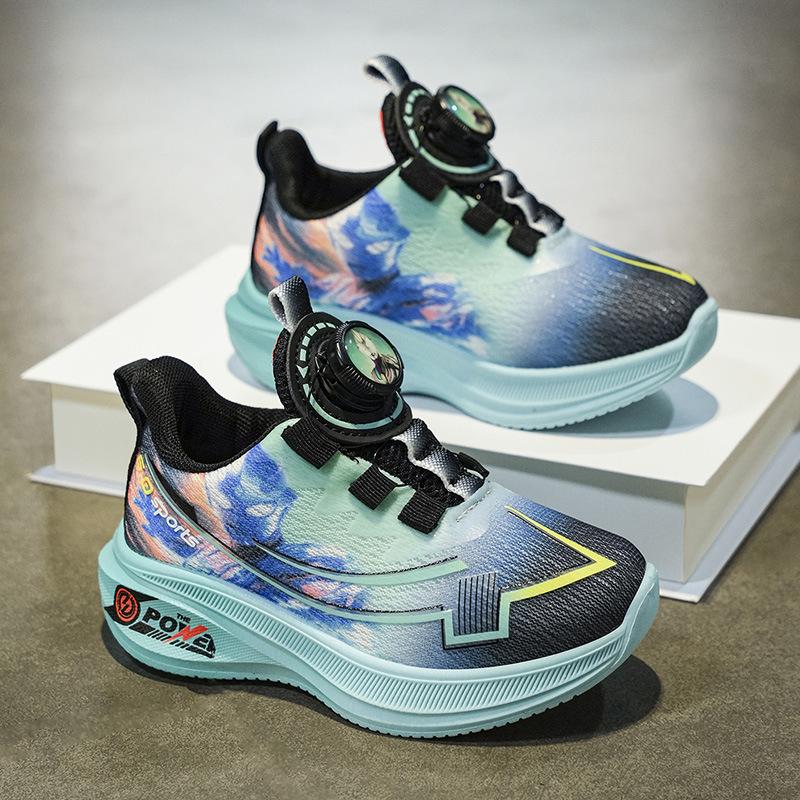 Children's Sports Shoes Fashion Mesh Running Shoes New Boys Soft Sole 3-12 Years Old Primary School Students Casual Shoes Single Shoes