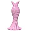 Elegant Dress Shape Plastic Vase Modern Flower Vase Floral Decor Mouth Simple Stylish Container Home Wedding Table Decorative