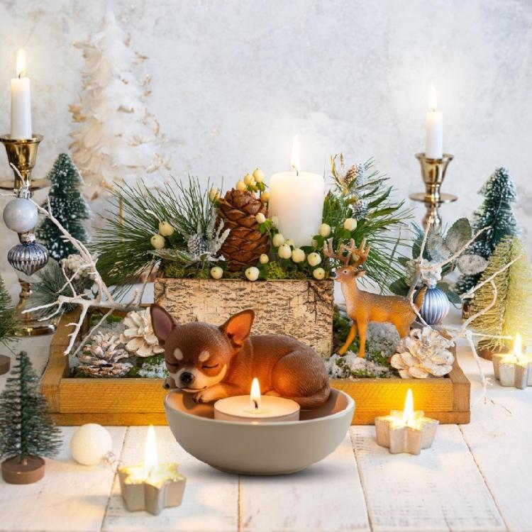 Bezpečné pryskyřičné držáky na svíčky pro psy Umělecké ručně malované vzory Vytvářejí atmosféru v jakékoli místnosti