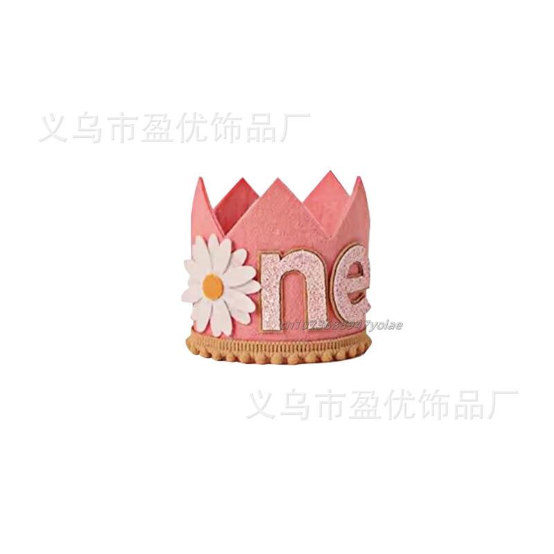 

1st Birthday Crown Hat Baby Boy Girl Headband Number Hats Kids Birthday Baby Shower Party Decorations Anniversary Decor Caps