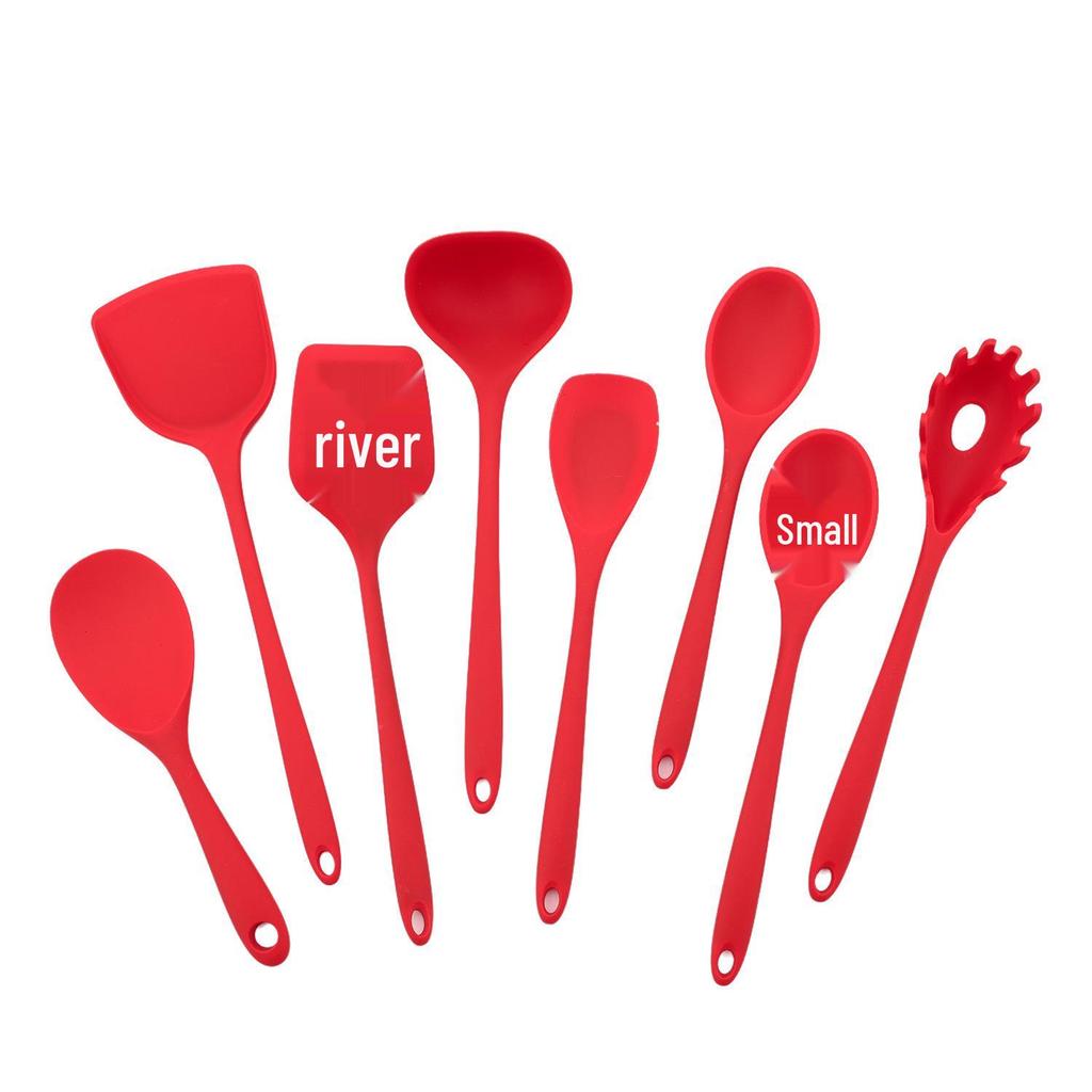 Silicone Cookware Set: Non-Stick Spatula, Ladle & Slotted Spoon with High Temperature Resistance