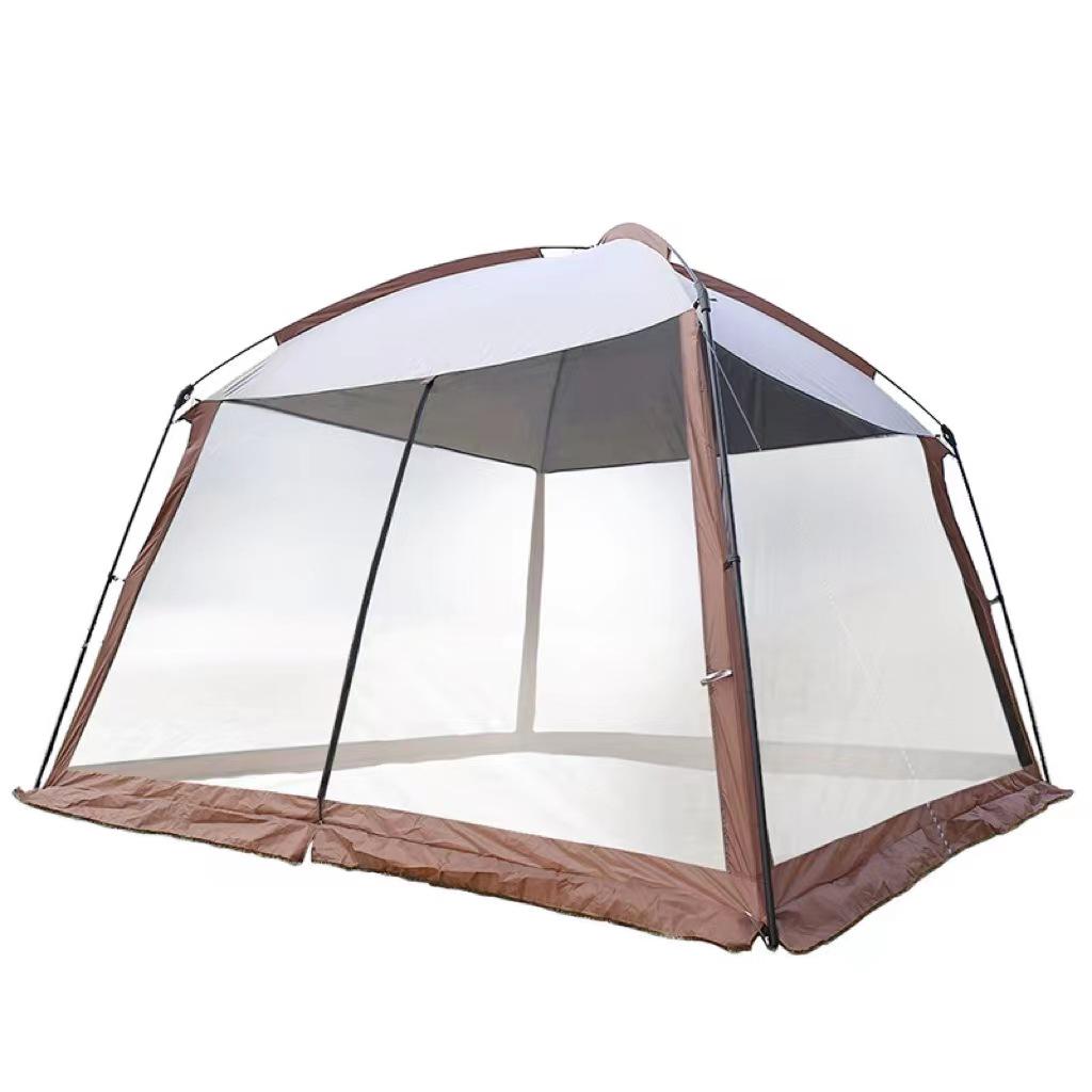Four Seasons Rainproof Camping Tent: Mesh Anti-Mosquito Sunshade for Outdoor and Beach Use
