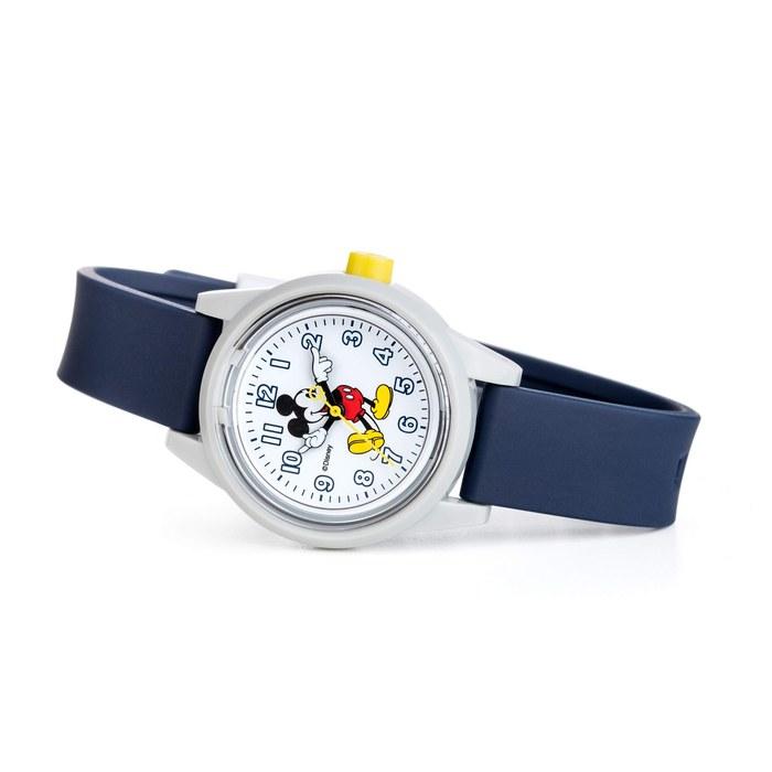 Q&Q Smilesolar Watch Solar Analog Disney Mickey Mouse Waterproof Urethane Band RP29-800 Kids Navy (32mm)
