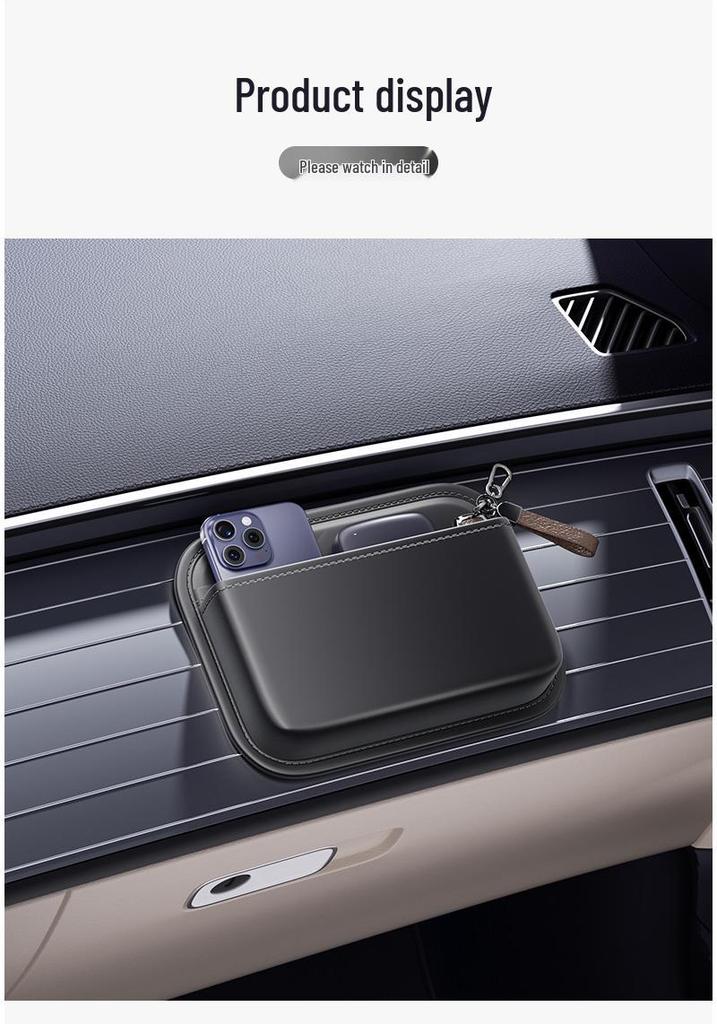 Adhesive Car Seat Console Storage Bag - Multi-functional Organizer for Main & Passenger Seats