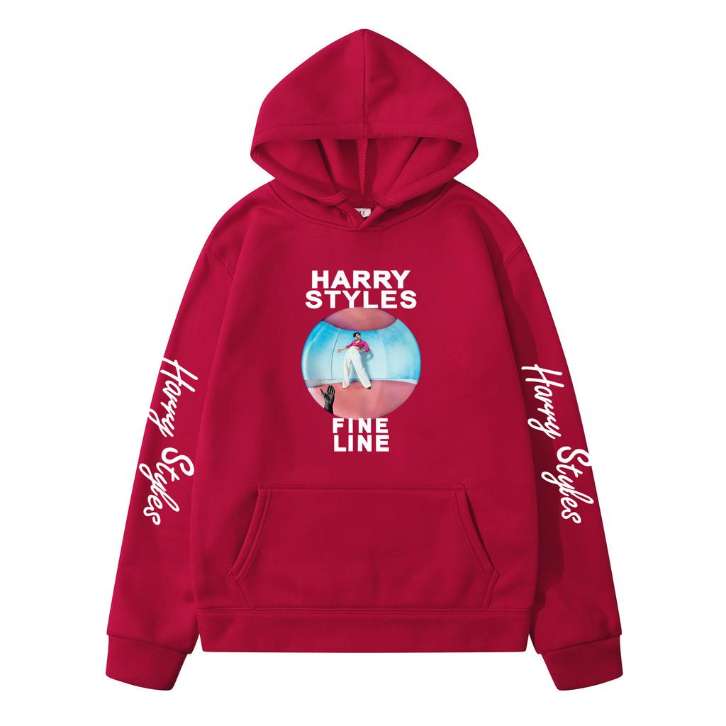 Harry Styles Fine Line Hoodie – Unisex Fleece Lined Sweatshirt for Men & Women, Fall Winter Cozy Pullover, Album Cover Graphic Sleeve Print