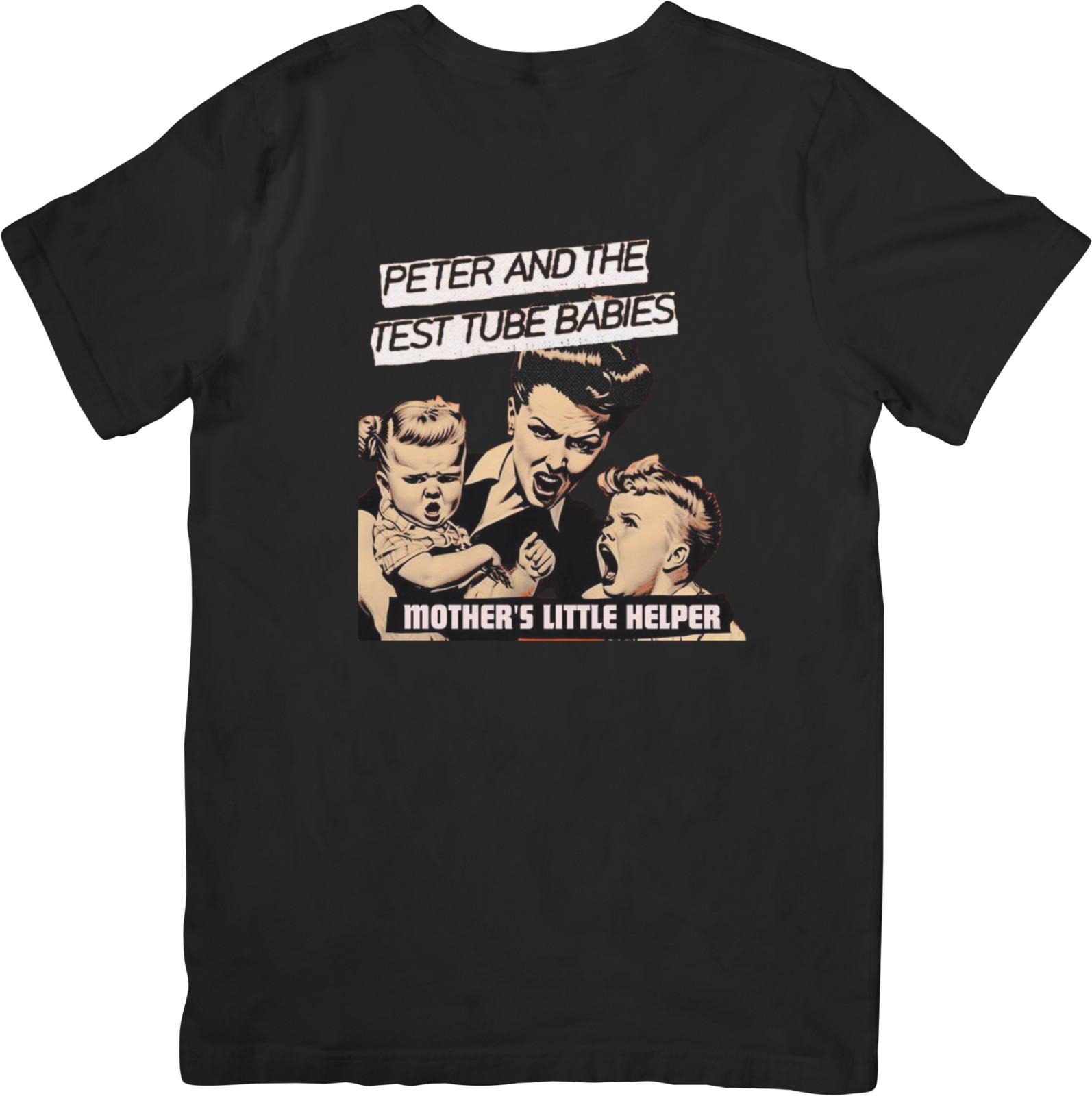 Peter and the test tube baby Music Men  Women Quality Cotton T-Shirt Black XXL