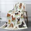West Highland Terrier Terrier Fleece Blanket Cute Westies Dog Throw Blanket Super Soft Warm Flannel Blanket for Couch Bed Decor
