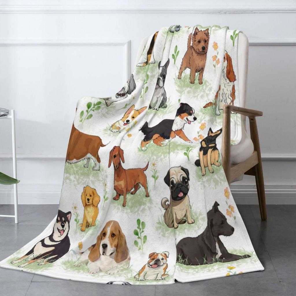 West Highland Terrier Terrier Fleece Blanket Cute Westies Dog Throw Blanket Super Soft Warm Flannel Blanket for Couch Bed Decor