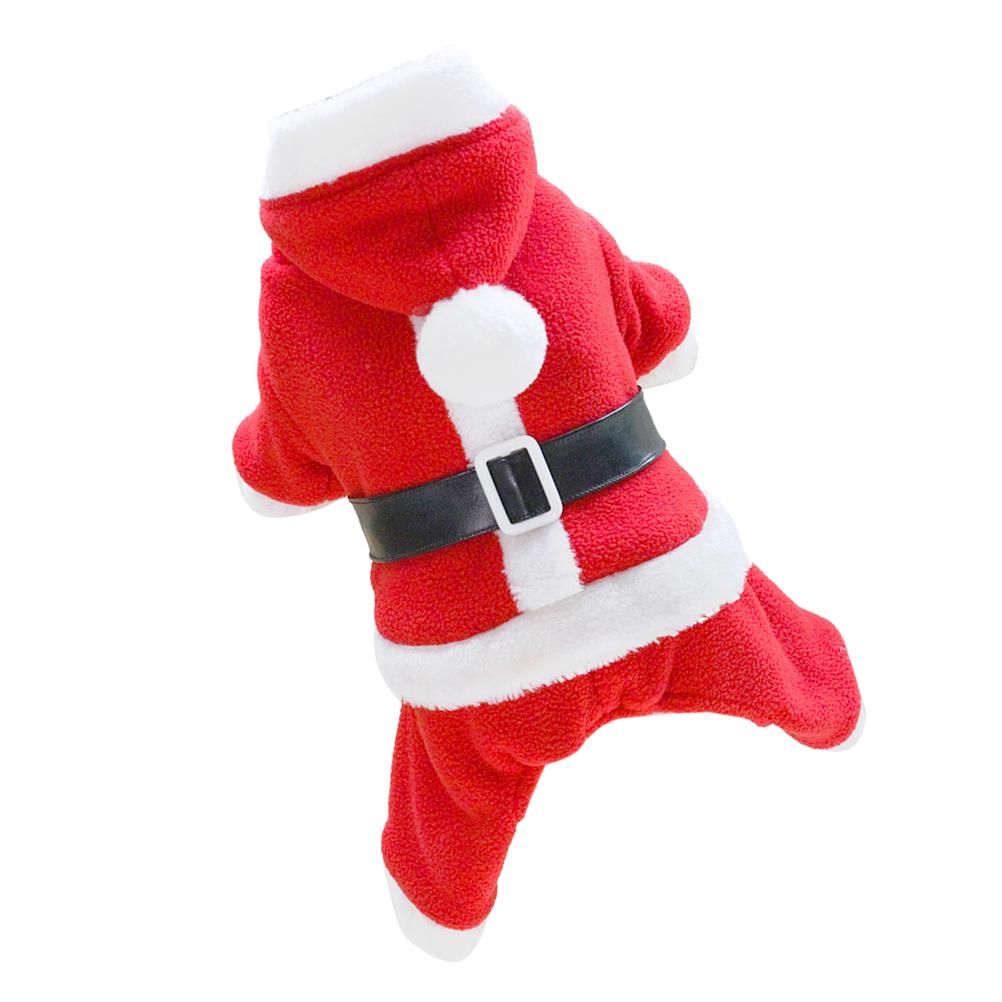 Pet Dog Clothes Santa Claus Design Size M Red Breathable Christmas Costume Party Dog Apparel Supplies Christmas Costume